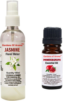 

Gardens Of Aroma Jasmine Floral Water And Pomegranate Essential Oil(110 ml)