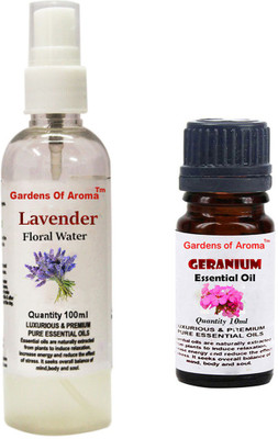 

Gardens Of Aroma Lavender Floral Water And Geranium Essential Oil(110 ml)