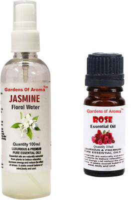 

Gardens Of Aroma Jasmine Floral Water And Rose Essential Oil(110 ml)