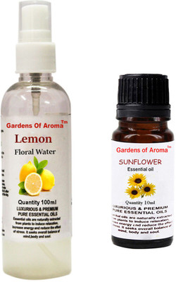 

Gardens Of Aroma Lemon Floral Water And Sunflower Essential Oil(110 ml)