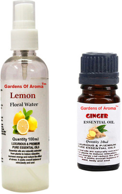 

Gardens Of Aroma Lemon Floral Water And Ginger Essential Oil(110 ml)