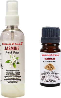 

Gardens Of Aroma Jasmine Floral Water And Sandal Essential Oil(110 ml)