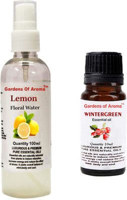 

Gardens Of Aroma Lemon Floral Water And Wintergreen Essential Oil(110 ml)