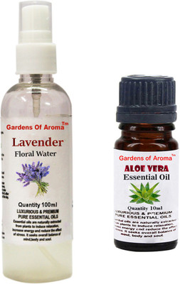 

Gardens Of Aroma Lavender Floral Water And Aloe vera Essential Oil(110 ml)