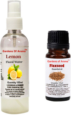 

Gardens Of Aroma Lemon Floral Water And Flaxseed Essential Oil(110 ml)