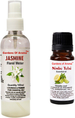 

Gardens Of Aroma Jasmine Floral Water And Nimbutulsi Essential Oil(110 ml)