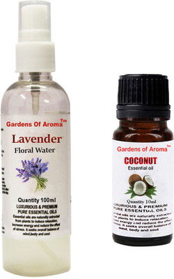 

Gardens Of Aroma Lavender Floral Water And Coconut Essential Oil(110 ml)
