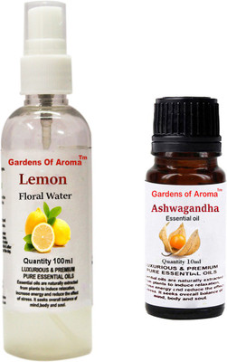 

Gardens Of Aroma Lemon Floral Water And Ashwagandha Essential Oil(110 ml)