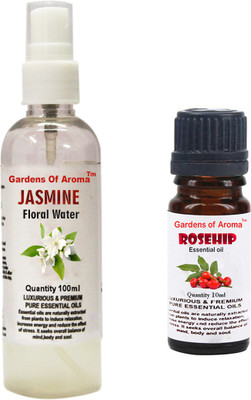 

Gardens Of Aroma Jasmine Floral Water And Rosehip Essential Oil(110 ml)