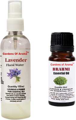 

Gardens Of Aroma Lavender Floral Water And Brahmi Essential Oil(110 ml)
