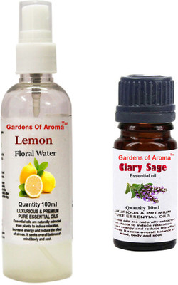 

Gardens Of Aroma Lemon Floral Water And Clary sage Essential Oil(110 ml)