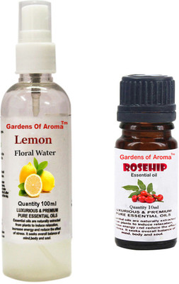 

Gardens Of Aroma Lemon Floral Water And Rosehip Essential Oil(110 ml)