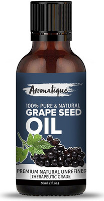 

AROMATIQUE GrapeSeed Oil Cold Pressed 100% Pure and Natural Carrier Oil,Grape Seed Oil for Skin and Hair (30ML)(30 ml)