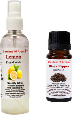 

Gardens Of Aroma Lemon Floral Water And Black pepper Essential Oil(110 ml)