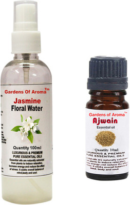 

Gardens Of Aroma Jasmine Floral Water And Ajwain Essential Oil(110 ml)