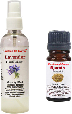 

Gardens Of Aroma Lavender Floral Water And Ajwain Essential Oil(110 ml)