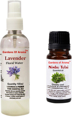 

Gardens Of Aroma Lavender Floral Water And Nimbutulsi Essential Oil(110 ml)