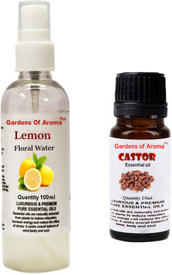 

Gardens Of Aroma Lemon Floral Water And Castor Essential Oil(110 ml)