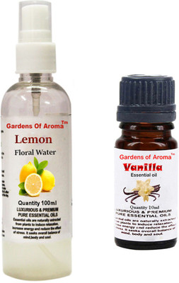 

Gardens Of Aroma Lemon Floral Water And Vanilla Essential Oil(110 ml)