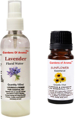 Gardens Of Aroma Lavender Floral Water And Sunflower Essential Oil(110 ml)