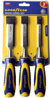 

Goodyear 3PCS WOOD CHISEL SET WITH STRIKING HEAD AND VERY COMFORTABLE GRIP GY-10647 Paring Chisel(1 mm Blade)