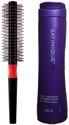 

TheTopNotch Hair Brush and Amway Satinique 2-In-1 Shampoo & Conditioner(Set of 2)