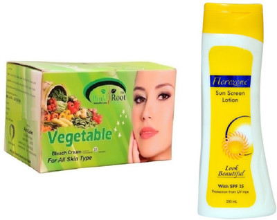 

Pink Root Vegetable Bleach 250g and Florozone Sun Screen Lotion With SPF 25(Set of 2)