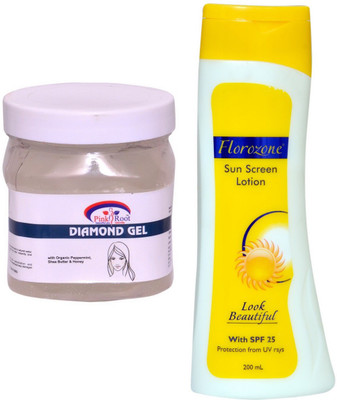 

Pink Root Diamond Gel 500ml and Florozone Sun Screen Lotion With SPF 25(Set of 2)