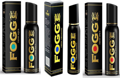 

fogg deo fresh aqua aromatic spicy Perfume Body Spray - For Men(360 ml, Pack of 3)