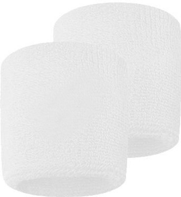 

GymWar Wristband Wrist and sports band made with pure cotton Fitness Band(White, Pack of 2)