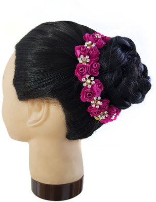 

Fully Hair Styling Accessory For Wedding / Party Bun(Pink)