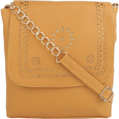 

SAHAL FASHION Women Casual Yellow PU Sling Bag