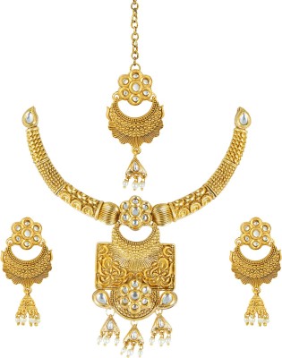 Shining Jewel Brass Gold-plated Gold Jewellery Set(Pack of 1)