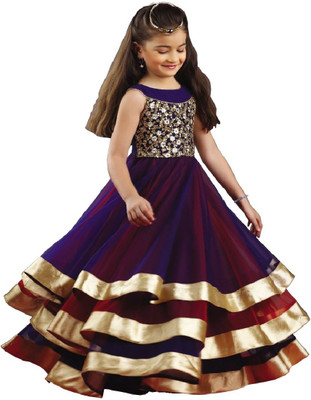 girls maxi full length party dress