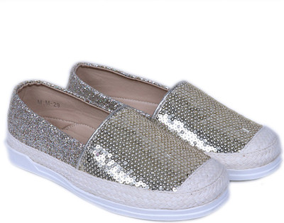 

FEETWELL Girls Slip on Loafers(Gold