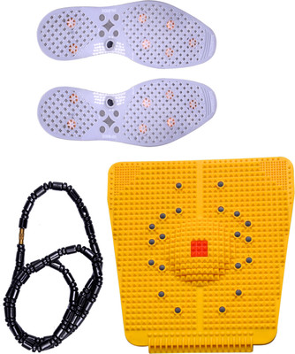 

VIVAAN Acupressure foot mat for stress and pain relief + Acupressure Shoe Sole with Magantic chain Gym & Fitness Kit