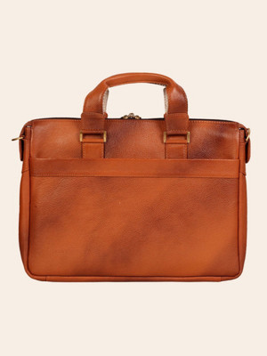 

SAVERA LEATHER 15 inch Laptop Messenger Bag(Tan), Sl09