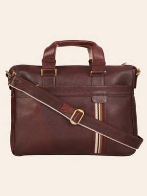 

SAVERA LEATHER 15 inch Laptop Messenger Bag(Brown), Sl08