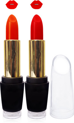 

Seven cosmetics makeup day night matte lipstick super fashion kiss proff non transfer set of 2 color(red,orange)