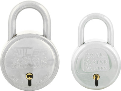 

STANDARD Choice Steel 6 Levers and Double Locking Locks (Pack of 2) Padlock(Steel)
