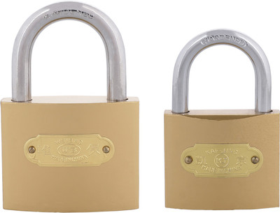 

STANDARD Choice Resistant Hardened Steel Locks (Pack of 2) Padlock(Gold)