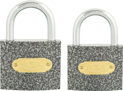 

STANDARD Choice Door Locks (Pack of 2) Padlock(Black, Steel)