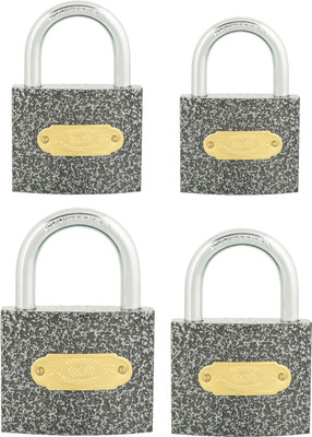 

STANDARD Choice Square Steel (Pack of 4) Locks Padlock(Black, Steel)