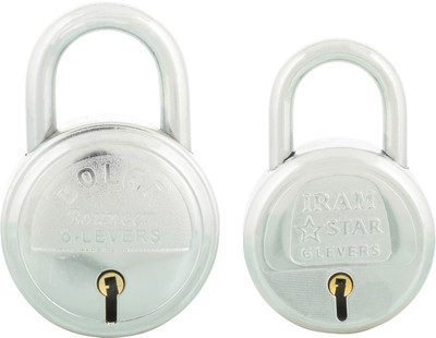 

STANDARD Choice Elegant Steel 6 and 8 Levers Lock (Pack of 2) Padlock(Steel)