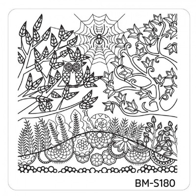 

Bundle Monster Mystic Woods Nail Art Stamping Plate Do You See Me BM-S180(Silver)