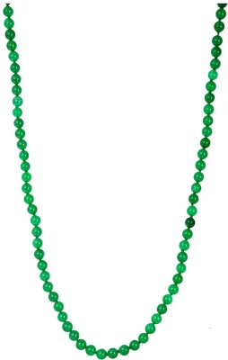 Kesar Zems Stone Agate Rosary Mala (8 cm x 40 cm x 1 cm, Green) Agate Plastic Chain