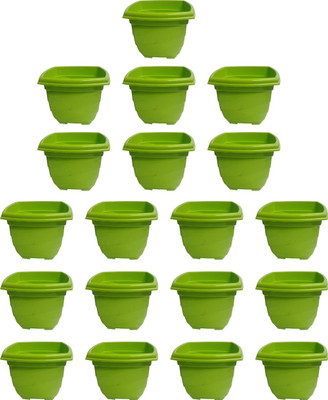 

SHOPTICO Nibbo 2137 Plant Container Set(Pack of 19, Plastic)