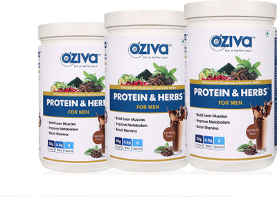 

OZiva Protein & Herbs, Men, Whey Protein Supplement with Ayurvedic Herbs (Café Mocha, 102 Servings ) Whey Protein(3000 g, Cafe Mocha)
