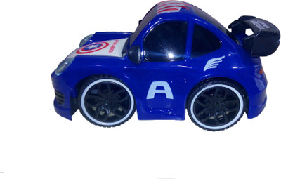 TALKING GANESHA Shanaya toys Captain America Remote Control Car with Rechargeable Batteries & Charger (multicolor)(Blue)