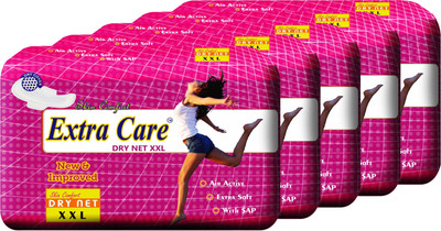 

Extra Care Dry Net XXL Pack of 5 Sanitary Pad(Pack of 5)
